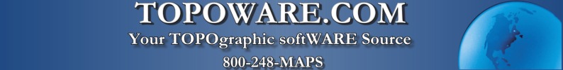 National Geographic TOPO Software, Maptech Terrain Navigator, Maptech Terrain Navigator Pro, Maptech Pocket Navigator, Maptech Outdoor Navigator, Delorme 3-D TopoQuads, Delorme Topo USA, Delorme Atlas and Gazetteers and iGage All Topo Maps