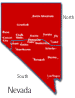 Delorme 3D TopoQuads split State Regions - Nevada